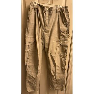 5.11 Tactical Pants Men's 40x34 Tan 511‎ Tactical Cargo Rip Stop Poly Cotton